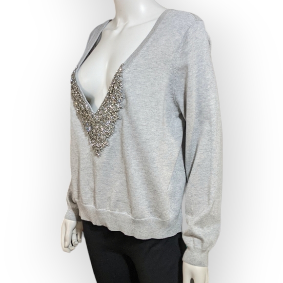 BA&SH Grey Dolina Grisclair Pullover, Size US8 - Picture 5 of 10